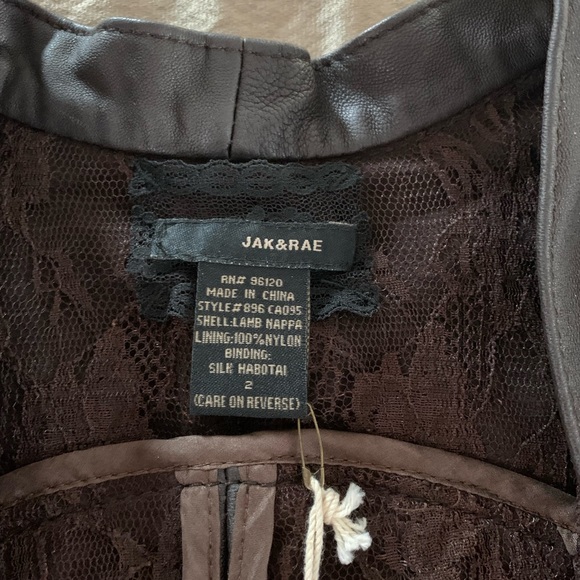 Jak & Rae peplum leather jacket - Picture 2 of 7